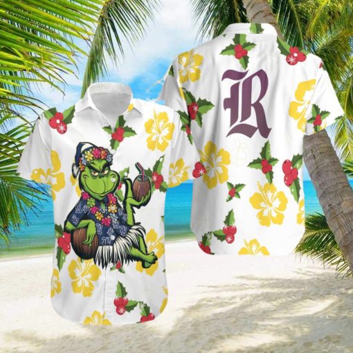 NCAA Rice Owls Aloha Grinch Relax Christmas Pattern Holly Hawaiian Shirt For Men And Women