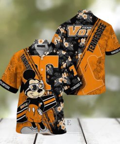 NCAA Tennessee Volunteers Hawaiian Shirt Mickey And Floral Pattern