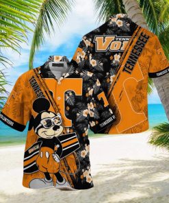 NCAA Tennessee Volunteers Hawaiian Shirt Mickey And Floral Pattern