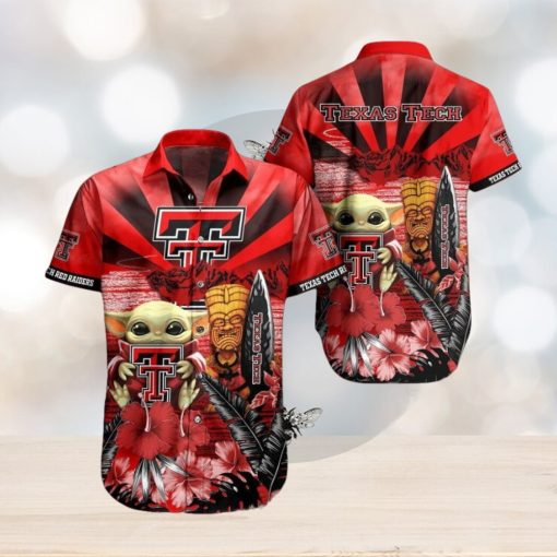 NCAA Texas Tech Red Raiders Baby Yoda Hawaiian Shirt