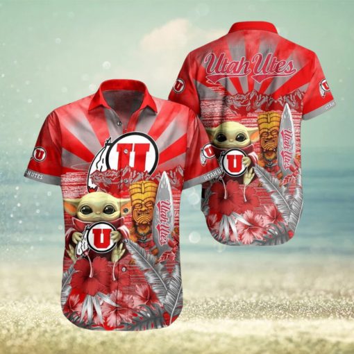 NCAA Utah Utes Baby Yoda Hawaiian Shirt