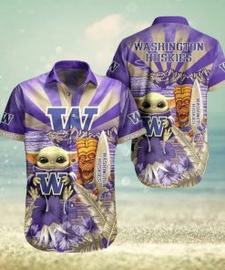 NCAA Washington Huskies Baby Yoda Hawaiian Shirt