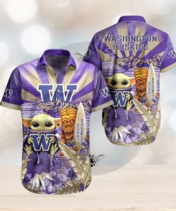 NCAA Washington Huskies Baby Yoda Hawaiian Shirt