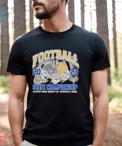 NCHSAA 2A Football 2023 State Champions Clinton Dark Horses Vs Reidsville Rams Helmet Shirt