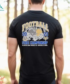 NCHSAA 2A Football 2023 State Champions Clinton Dark Horses Vs Reidsville Rams Helmet Shirt