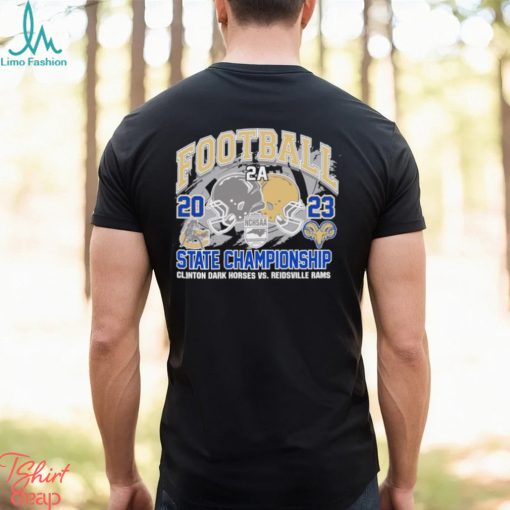 NCHSAA 2A Football 2023 State Champions Clinton Dark Horses Vs Reidsville Rams Helmet Shirt