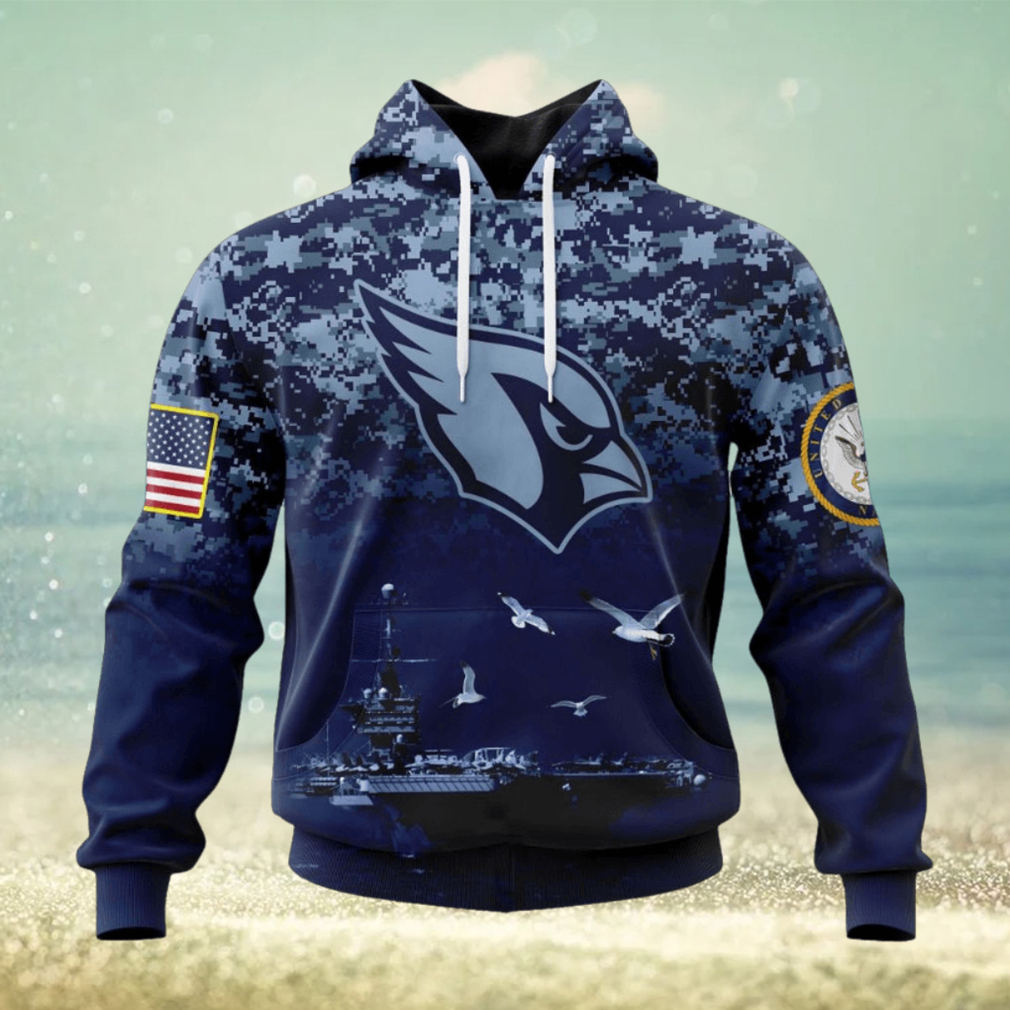 NFL Arizona Cardinals Custom Name Number Honor US Navy Veterans Pullover Hoodie NFL Arizona Cardinals Custom Name Number Honor US Navy Veterans Pullover Hoodie