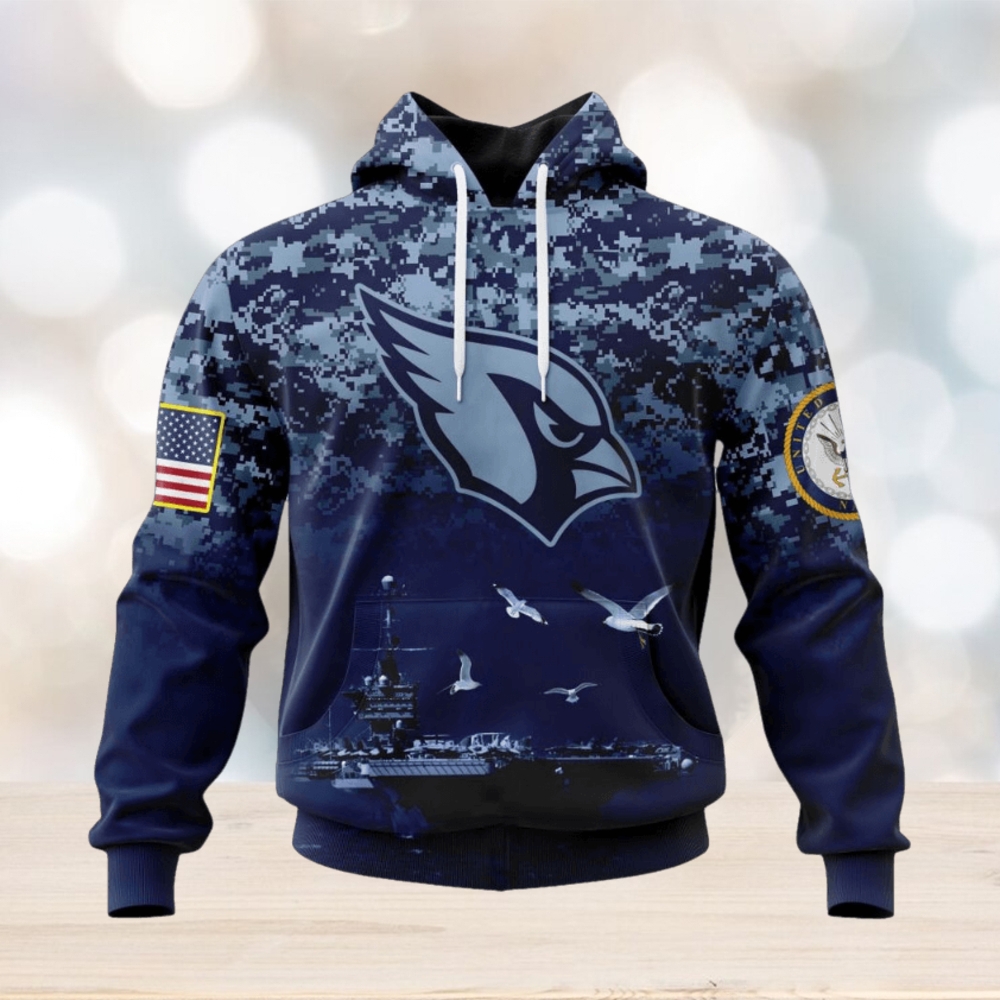 NFL Arizona Cardinals Custom Name Number Honor US Navy Veterans Pullover Hoodie NFL Arizona Cardinals Custom Name Number Honor US Navy Veterans Pullover Hoodie