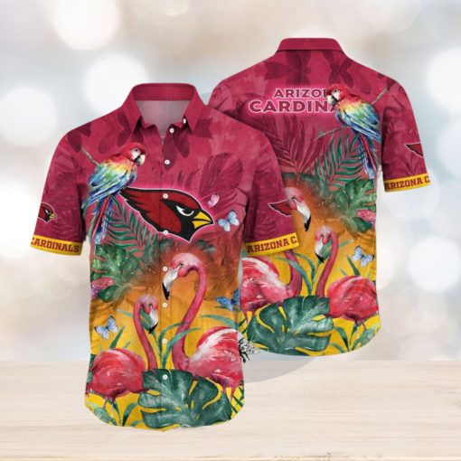 NFL Arizona Cardinals Hawaii Shirt Flamingo And Flower Aloha Shirt