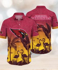 NFL Arizona Cardinals Hawaii Shirt Flamingo And Flower Funny Aloha Shirt