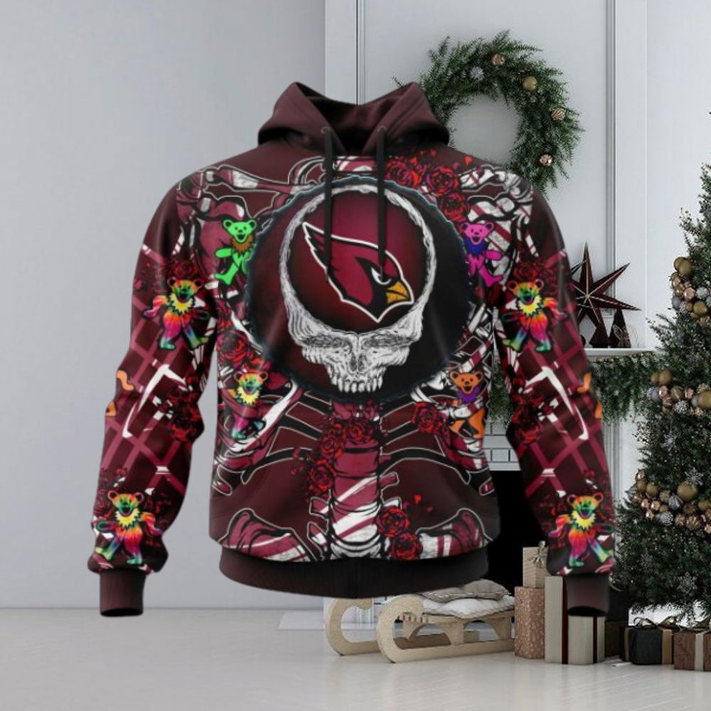 NFL Arizona Cardinals Mix Grateful Dead, Personalized Name & Number Specialized Concepts Kits 3D Hoodie NFL Arizona Cardinals Mix Grateful Dead, Personalized Name & Number Specialized Concepts Kits 3D Hoodie