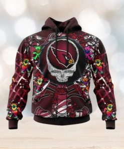 NFL Arizona Cardinals Mix Grateful Dead, Personalized Name & Number Specialized Concepts Kits 3D Hoodie