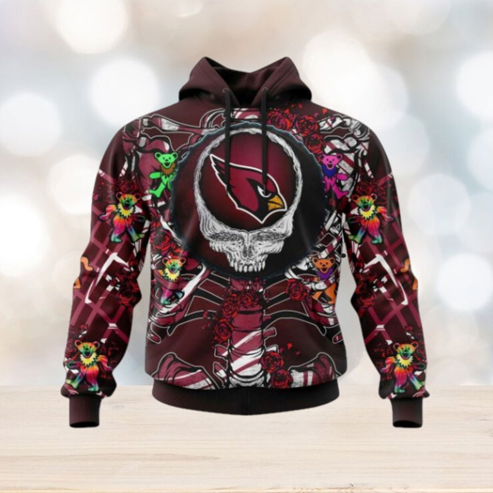NFL Arizona Cardinals Mix Grateful Dead, Personalized Name & Number Specialized Concepts Kits 3D Hoodie NFL Arizona Cardinals Mix Grateful Dead, Personalized Name & Number Specialized Concepts Kits 3D Hoodie