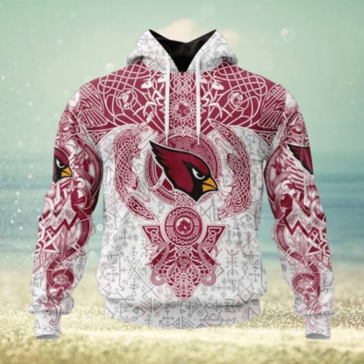 NFL Arizona Cardinals Norse Viking Symbols 3D Hoodie