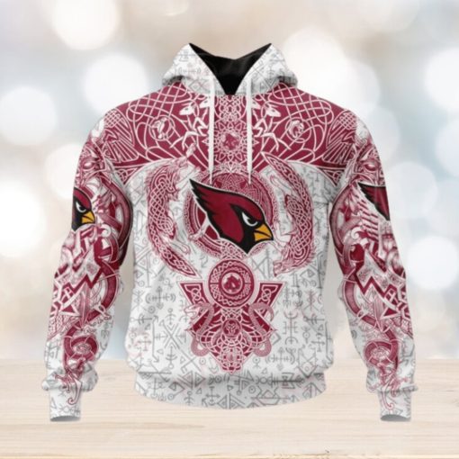 NFL Arizona Cardinals Norse Viking Symbols 3D Hoodie