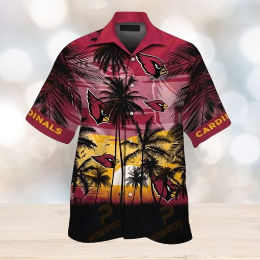 NFL Arizona Cardinals Red Beach Sun Hawaiian Shirt