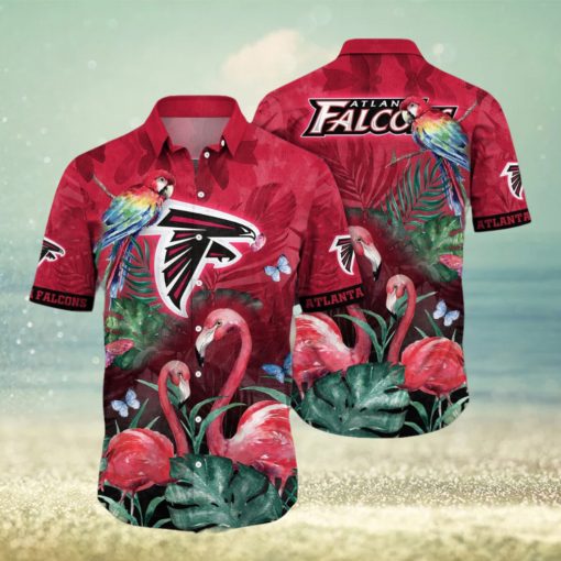 NFL Atlanta Falcons Hawaii Shirt Flamingo And Flower Aloha Shirt