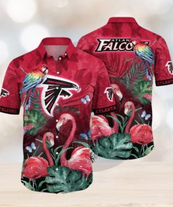 NFL Atlanta Falcons Hawaii Shirt Flamingo And Flower Aloha Shirt