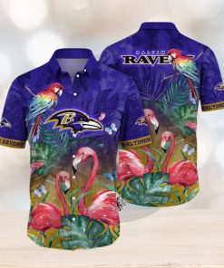 NFL Baltimore Ravens Hawaii Shirt Flamingo And Flower Aloha Shirt