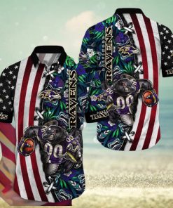 NFL Baltimore Ravens Hawaii Shirt Mascot Aloha Summer Shirt