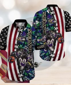 NFL Baltimore Ravens Hawaii Shirt Mascot Aloha Summer Shirt