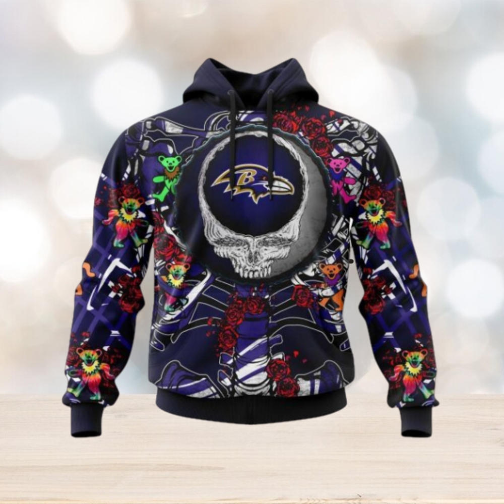 NFL Baltimore Ravens Mix Grateful Dead, Personalized Name & Number Specialized Concepts Kits 3D Hoodie NFL Baltimore Ravens Mix Grateful Dead, Personalized Name & Number Specialized Concepts Kits 3D Hoodie