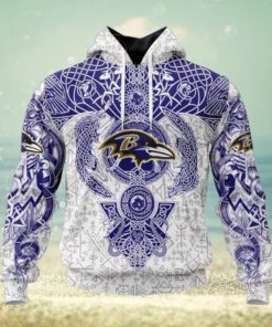 NFL Baltimore Ravens Norse Viking Symbols 3D Hoodie