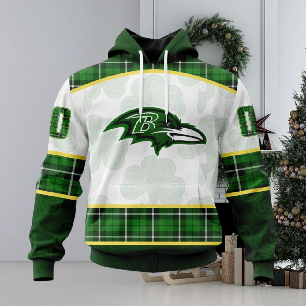 NFL Baltimore Ravens Special Design For St. Patrick Day Hoodie NFL Baltimore Ravens Special Design For St. Patrick Day Hoodie