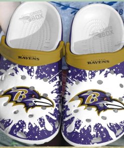 NFL Baltimore Ravens Tie Dye Crocs Shoes