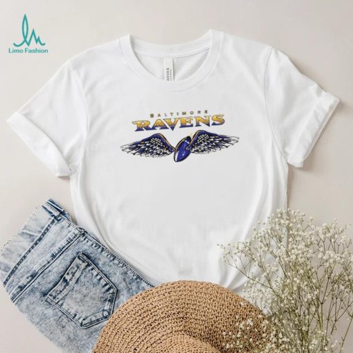 NFL Baltimore Ravens football wings logo retro shirt