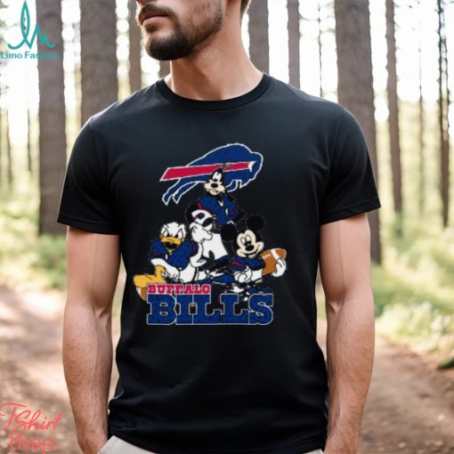 NFL Buffalo Bills Mickey Mouse Donald Duck Goofy Football T Shirt