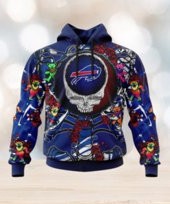 NFL Buffalo Bills Mix Grateful Dead, Personalized Name & Number Specialized Concepts Kits 3D Hoodie