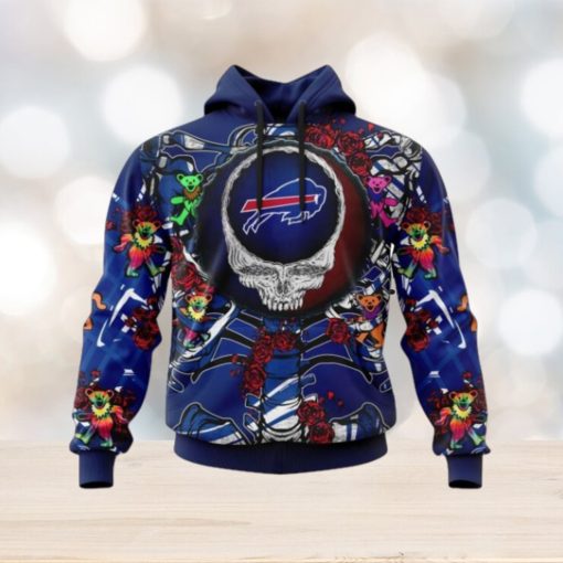 NFL Buffalo Bills Mix Grateful Dead, Personalized Name & Number Specialized Concepts Kits 3D Hoodie
