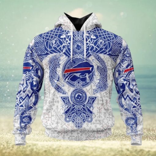 NFL Buffalo Bills Norse Viking Symbols 3D Hoodie