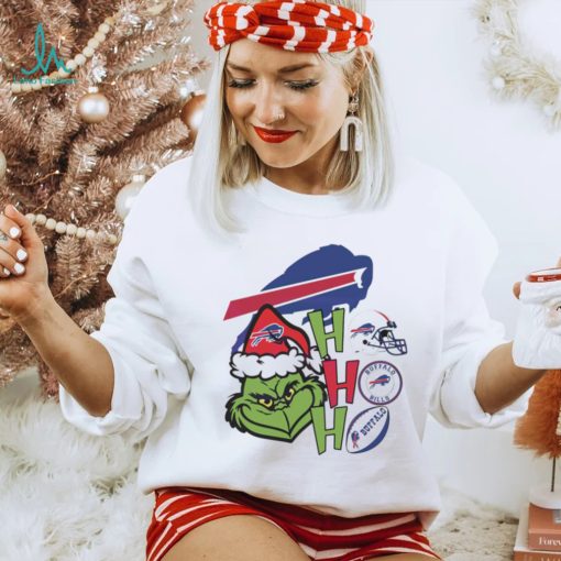 NFL Buffalo Bills football Grinch ho ho ho helmet logo shirt