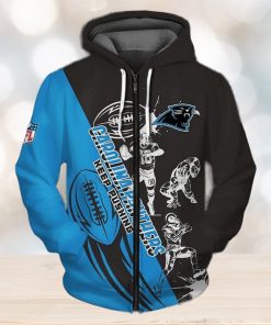NFL Carolina Panthers Blue Black Zip Up Hoodie