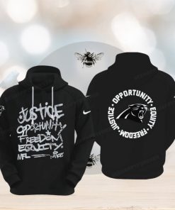 NFL Carolina Panthers Justice Opportunity Equity Freedom Hoodie