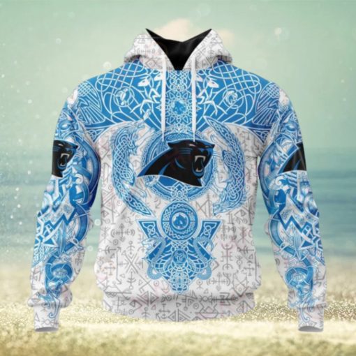 NFL Carolina Panthers Norse Viking Symbols 3D Hoodie