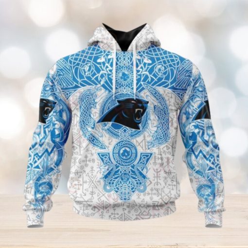 NFL Carolina Panthers Norse Viking Symbols 3D Hoodie