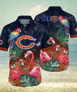 NFL Chicago Bears Hawaii Shirt Flamingo And Flower Aloha Shirt