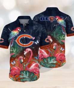 NFL Chicago Bears Hawaii Shirt Flamingo And Flower Aloha Shirt