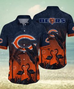 NFL Chicago Bears Hawaii Shirt Flamingo And Flower Funny Aloha Shirt