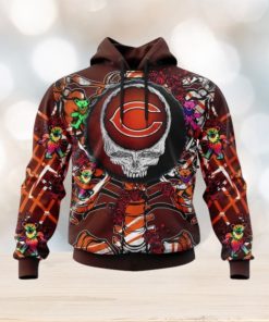 NFL Chicago Bears Mix Grateful Dead, Personalized Name & Number Specialized Concepts Kits 3D Hoodie