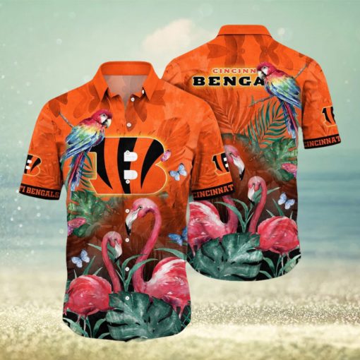 NFL Cincinnati Bengals Hawaii Shirt Flamingo And Flower Aloha Shirt