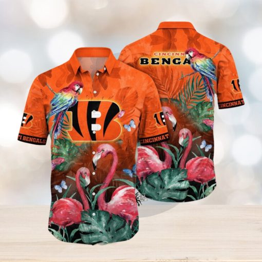 NFL Cincinnati Bengals Hawaii Shirt Flamingo And Flower Aloha Shirt