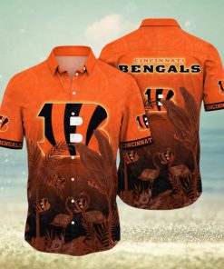 NFL Cincinnati Bengals Hawaii Shirt Flamingo And Flower Funny Aloha Shirt