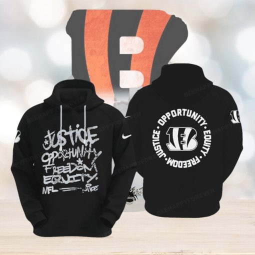 NFL Cincinnati Bengals Justice Opportunity Equity Freedom Hoodie