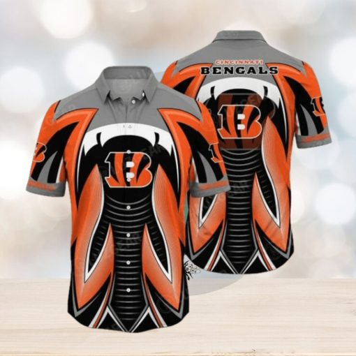 NFL Cincinnati Bengals Orange Black Hawaiian Shirt