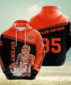 NFL Cincinnati Bengals Tyler Eifert Orange Black Pullover Hoodie