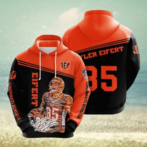 NFL Cincinnati Bengals Tyler Eifert Orange Black Pullover Hoodie